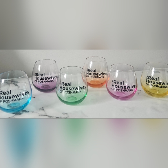 Hand Crafted Other - "The Real Housewives Of Poshmark" Stemless Glass Wine Glasses (15oz) - Pick 1